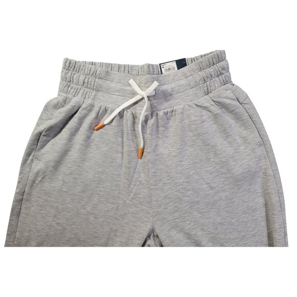 Tek Gear Crop Pants Womens M High Waist French Terry Light Gray Blend NWT - Picture 3 of 7